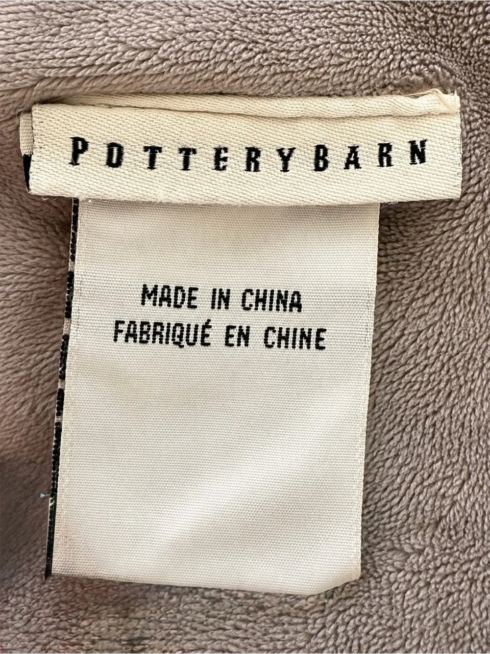 Pottery Barn Taupe & Ivory Striped Faux Fur Sherpa Throw Blanket 50x60